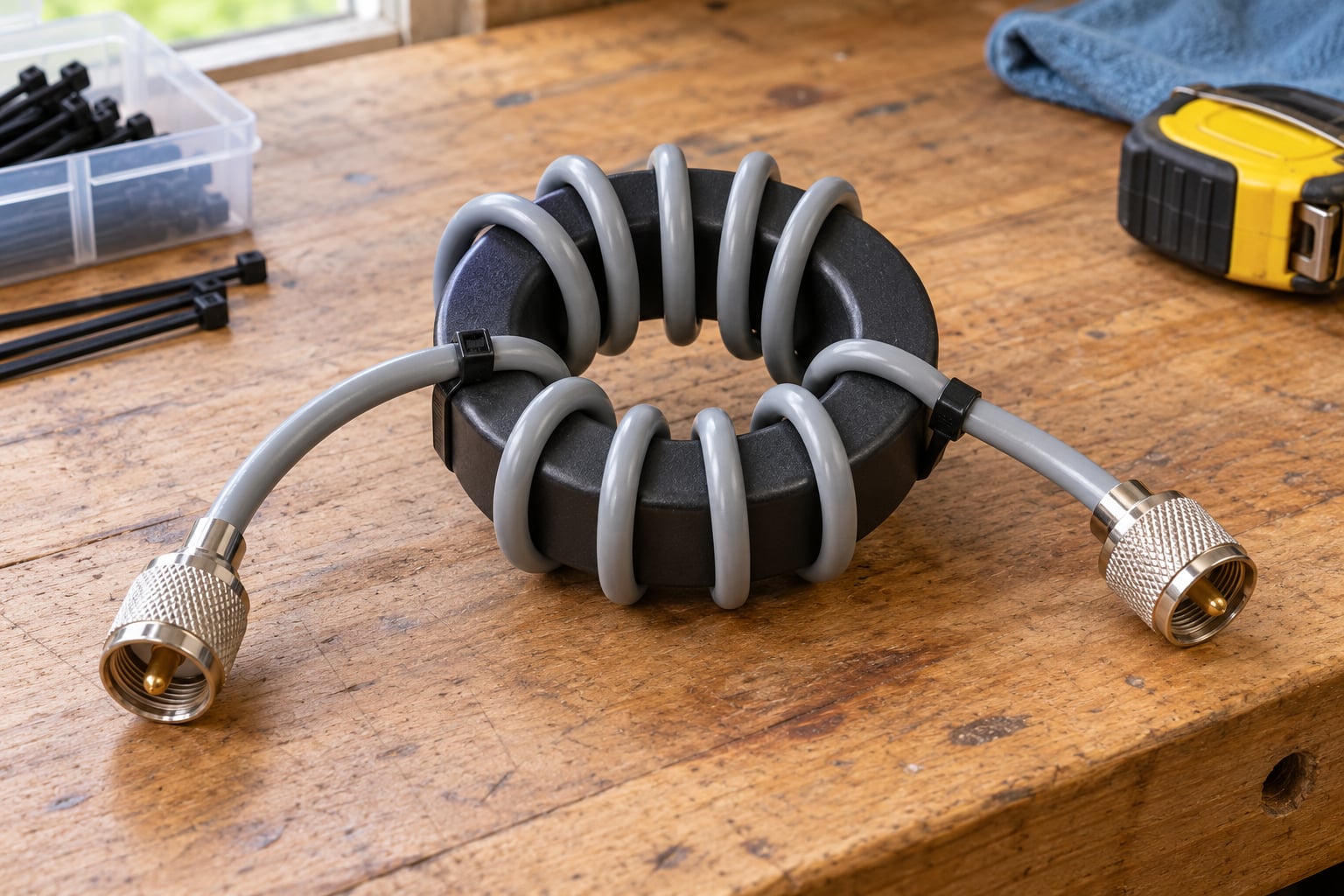 how to make a 1:1 choke balun with coax