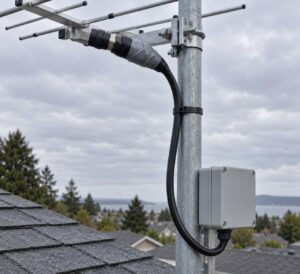 how to waterproof outdoor coax connections