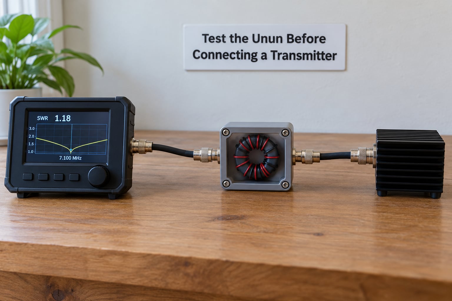 Test the Unun Before Connecting a Transmitter