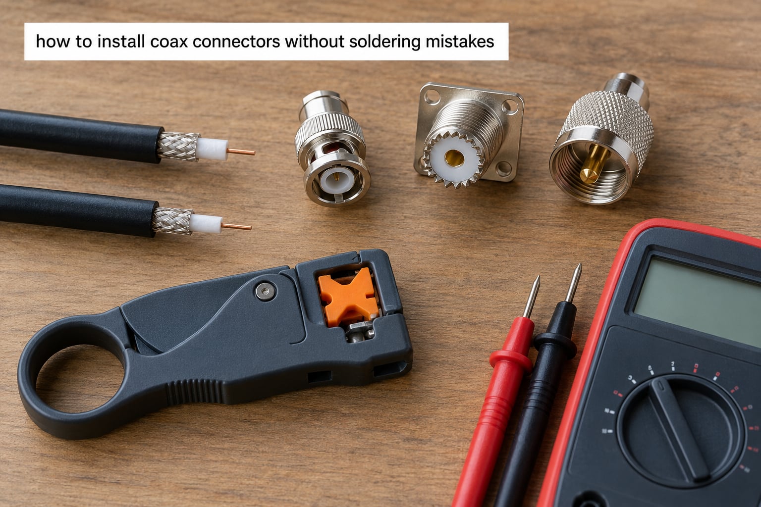 how to install coax connectors without soldering mistakes