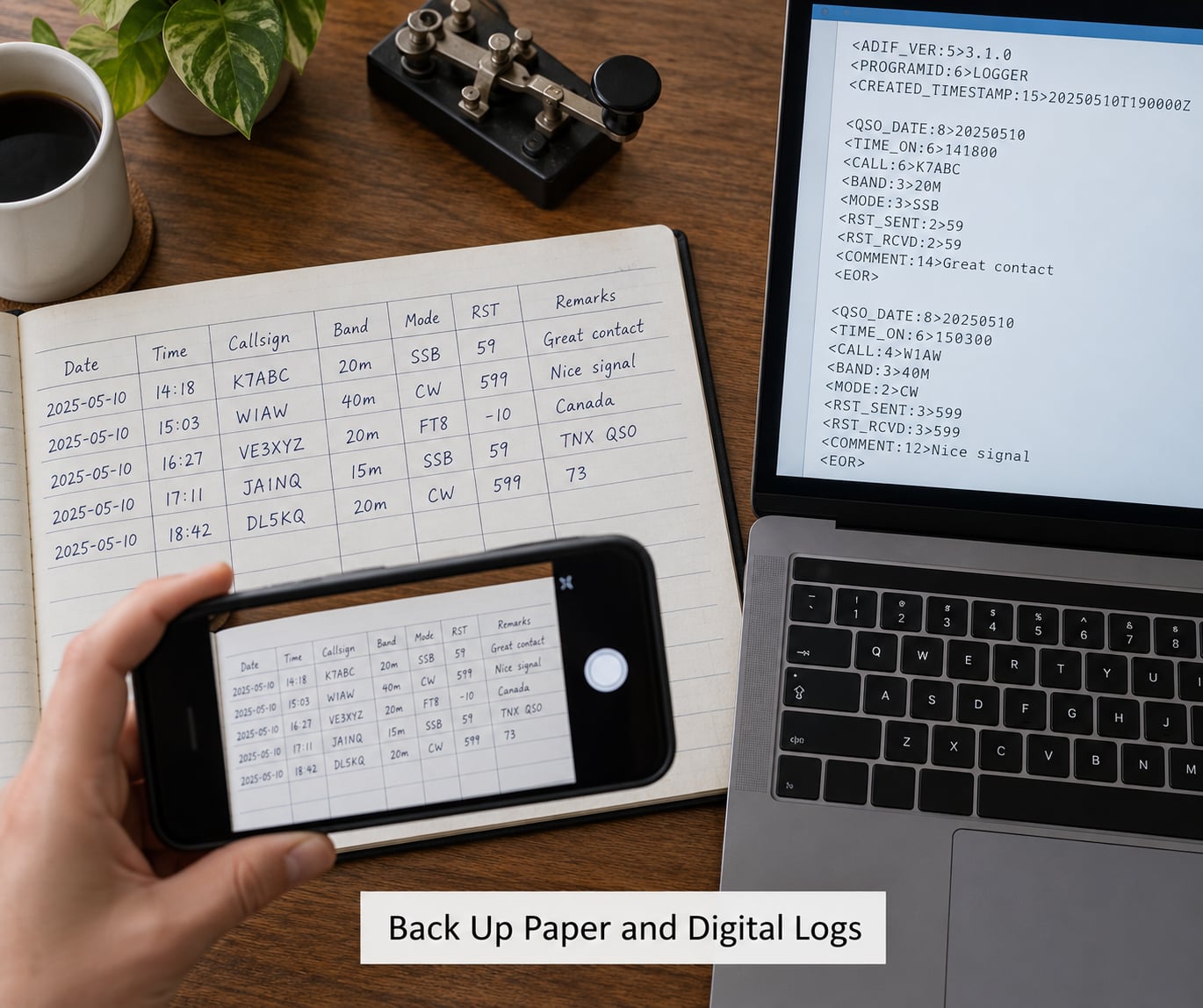 Back Up Paper and Digital Logs