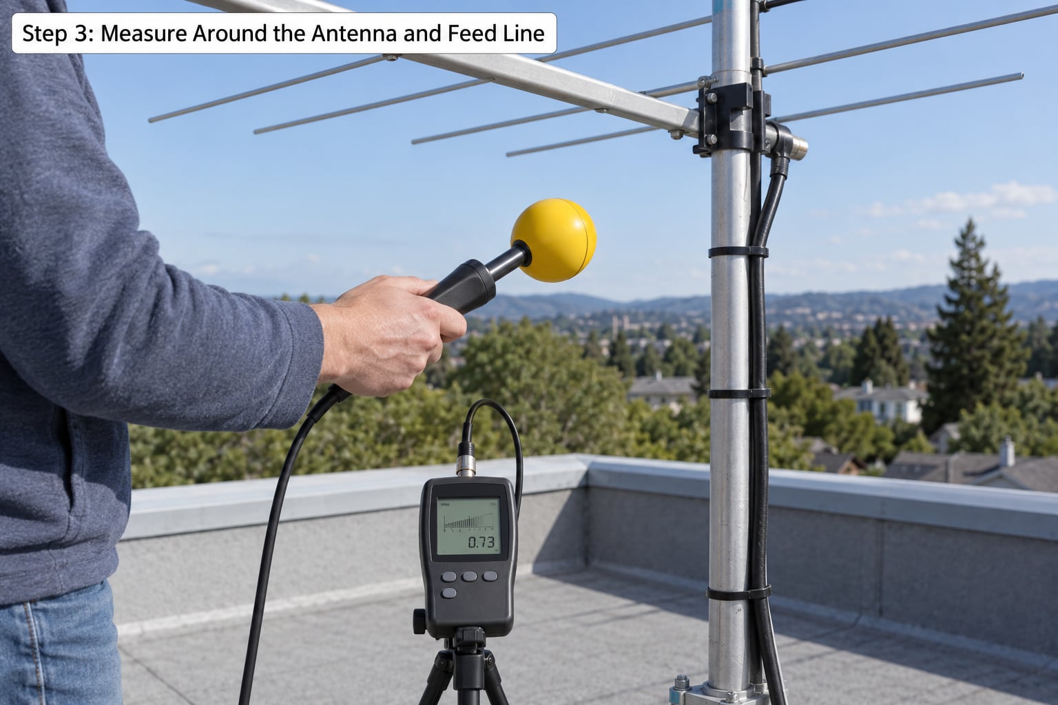 Step 3: Measure Around the Antenna and Feed Line