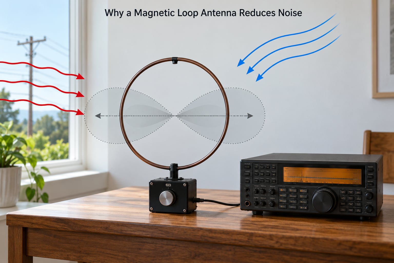 Why a Magnetic Loop Antenna Reduces Noise